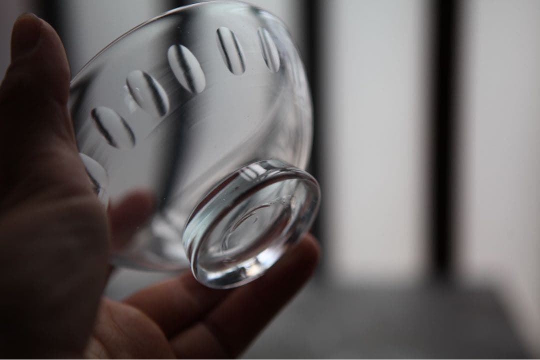 古道具　戦前　大正　昭和初期　蓋付ガラス碗　レア　A