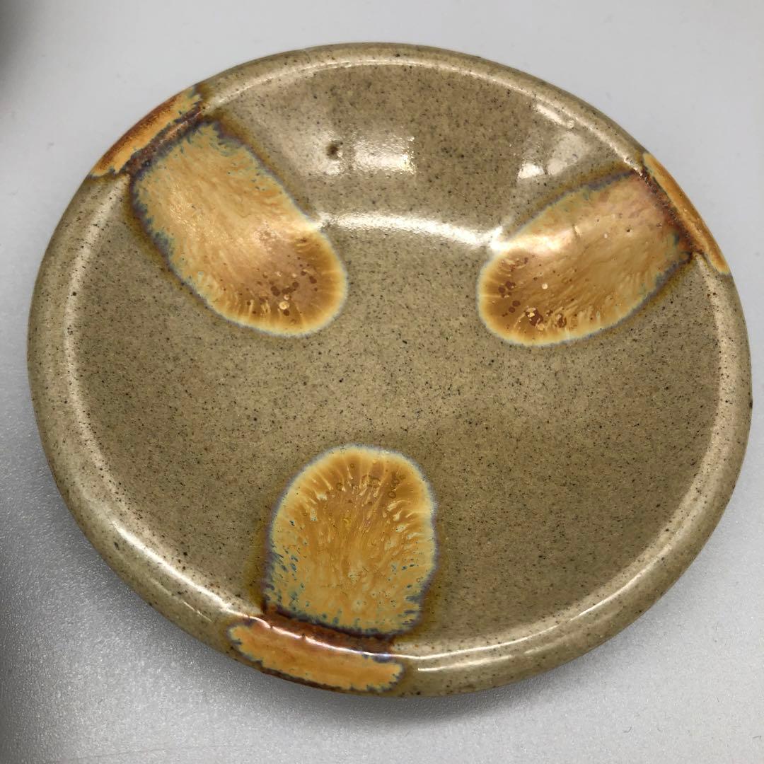 貫入陶器焼き物豆皿小皿10cm6枚セットアンティーク食器伝統工芸骨董