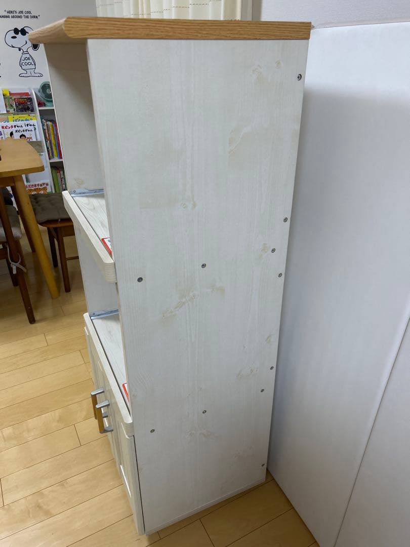 スリムレンジ台　レール引き出し2 北欧　山善　カレルRG レンジラックW48cm