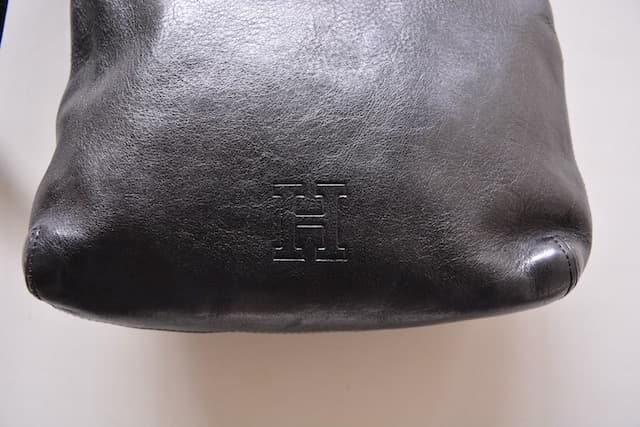 イタリア製 HIROFU ヒロフ レザー ショルダーバッグ ショルダートート 黒