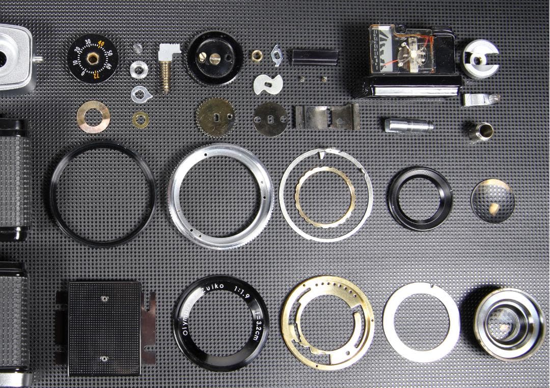 OH済 OLYMPUS PEN D F1.9 露出計OK 真鍮調カスタム