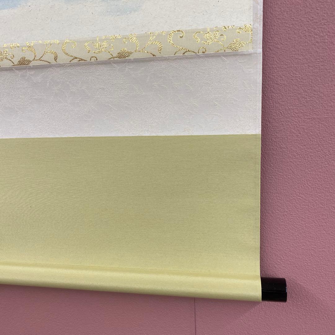 美品 掛け軸 玉瀧寺 戸上明道作 沢蟹画賛「清流」共箱 禅語 夏掛け