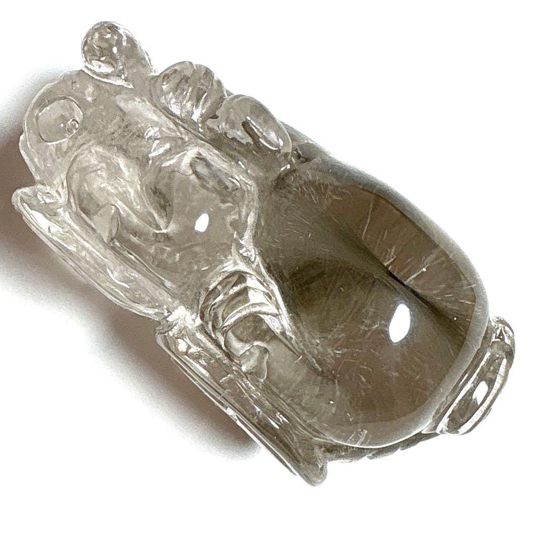 【家宝級】最高品質　プラチナルチルクォーツ　貔貅　置物　箱付