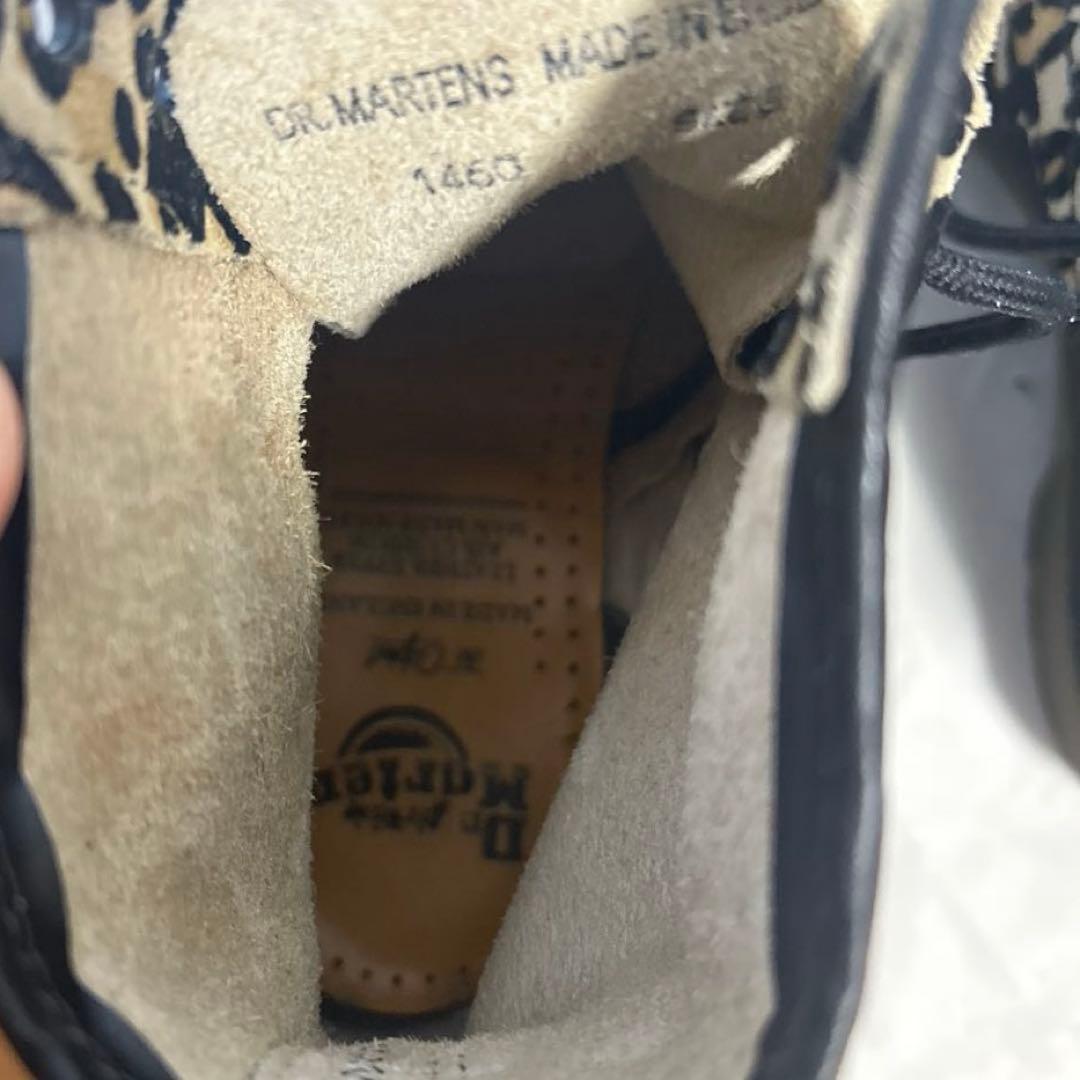 ドクターマーチン　UK6 ヒョウ柄　ハラコ　ファブリックブーツ