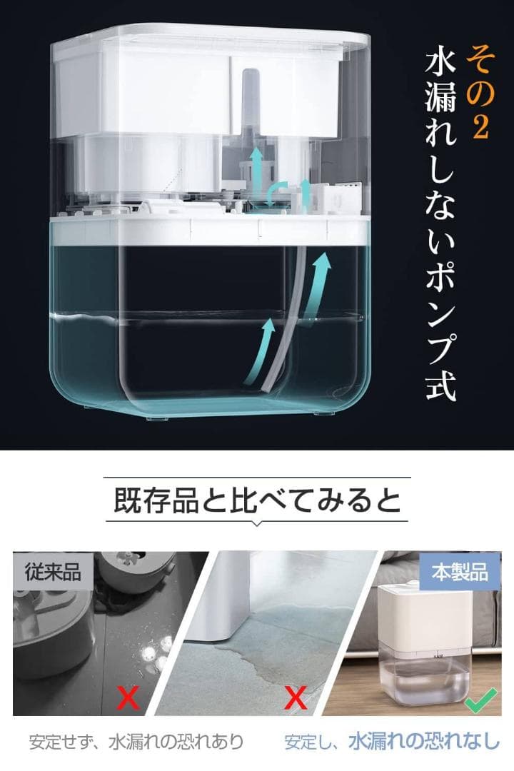 加熱式加湿器 ハイブリッドタイプ ポンプ式 無水運転