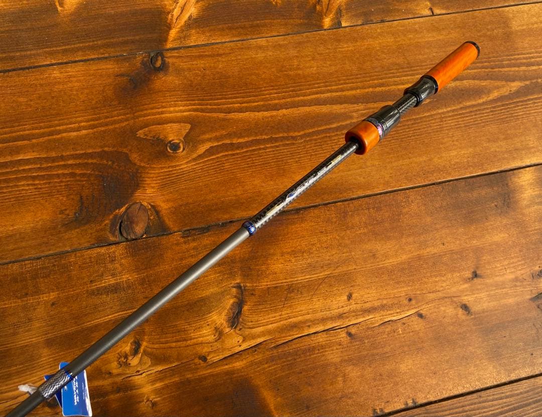 超軽量　カーボンロッ5ft トラウトロッド　スピニングロッド　ウッドグリップ