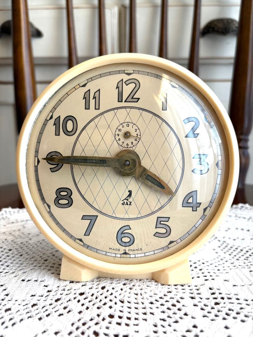 フランスヴィンテージ　JAZ 目覚まし時計　アメリ　キレンジャク　ディスプレイ品