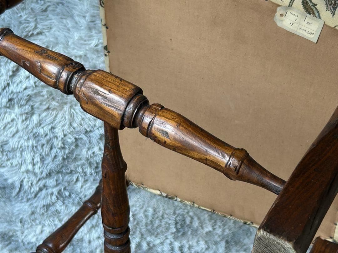 希少　イギリス　英国　アンティーク　ヴィンテージ　ハイバックチェア　SZ