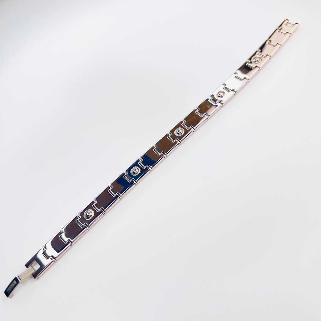 美品♪ PHITEN ファイテン チタン ブレスレット ミクロチタンボール.