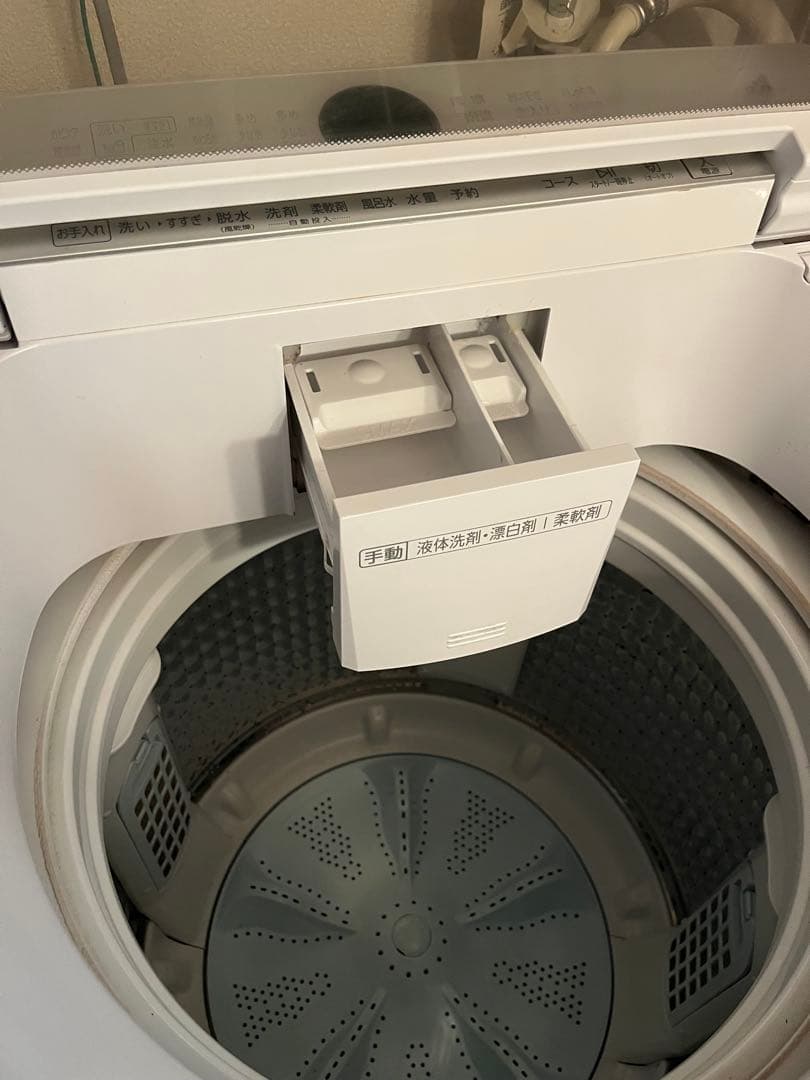 女性ワンオーナーAQUA Prette 9kg 縦型洗濯機 ホワイト　2年使用