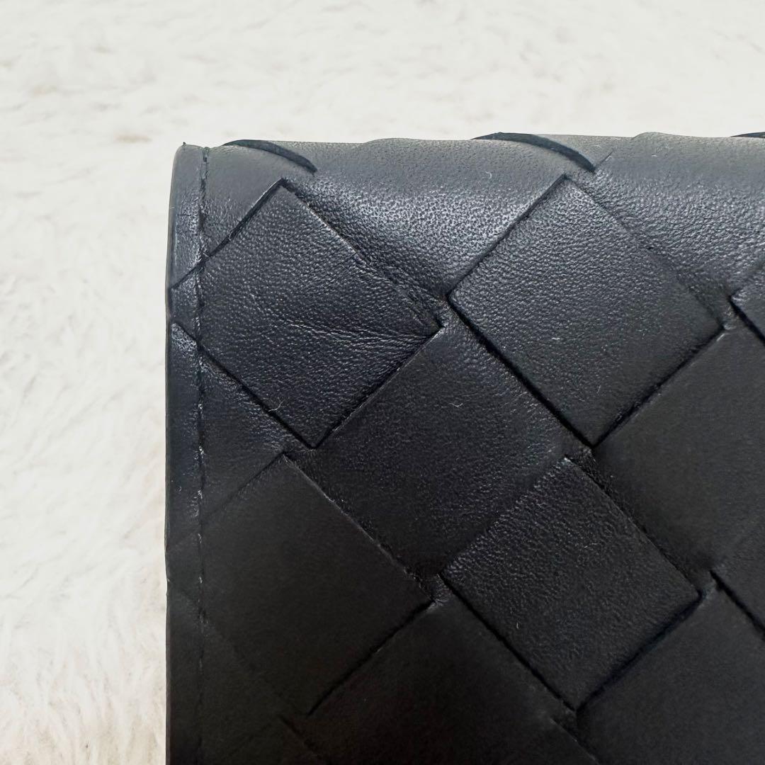美品✨ボッテガヴェネタ イントレチャート カードケース 名刺入れ ブラック 本革