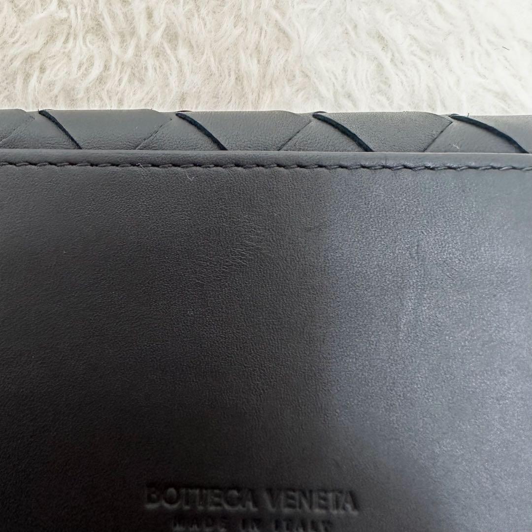 美品✨ボッテガヴェネタ イントレチャート カードケース 名刺入れ ブラック 本革