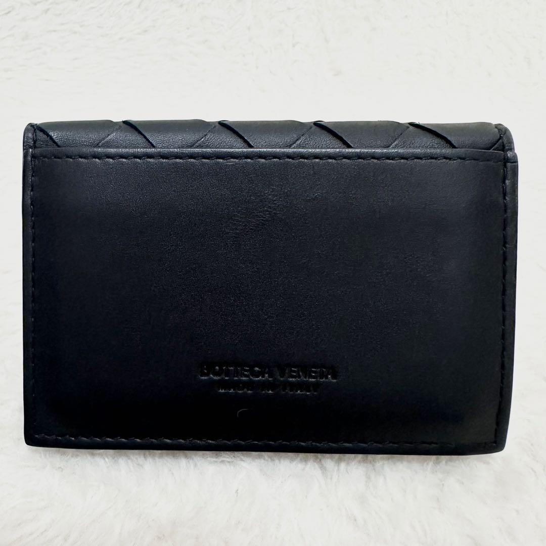 美品✨ボッテガヴェネタ イントレチャート カードケース 名刺入れ ブラック 本革