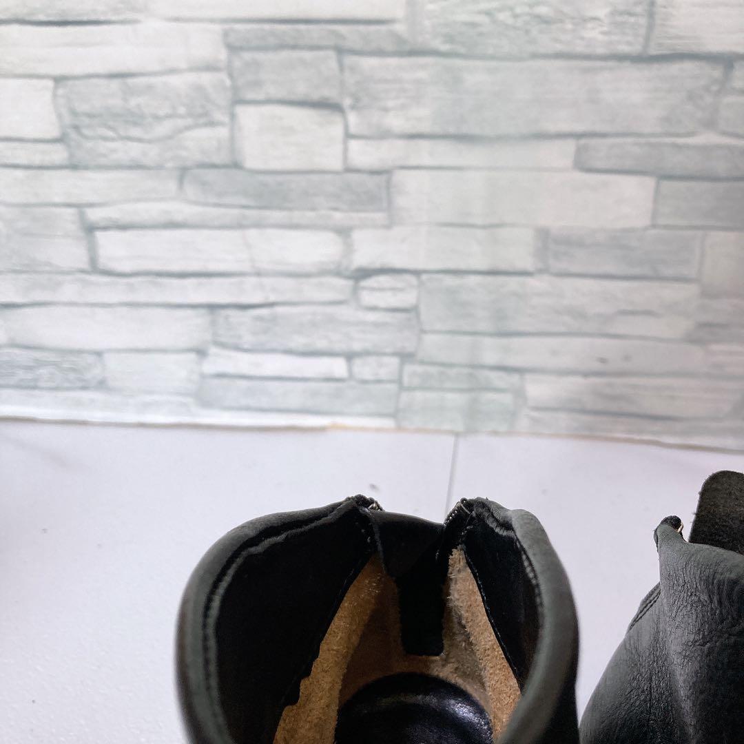 トリッペン スイフト ショートブーツ 37 バックジップ レザー 本革 黒