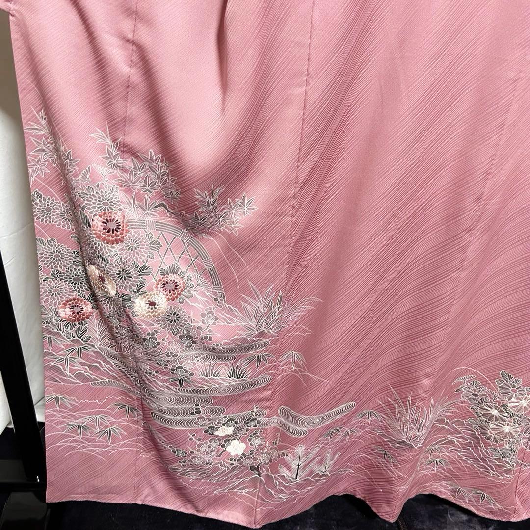 る*♡様 美品　袷　正絹　3つ紋　蘇州刺繍　駒刺繍　相良刺繍　色留袖　フルセット