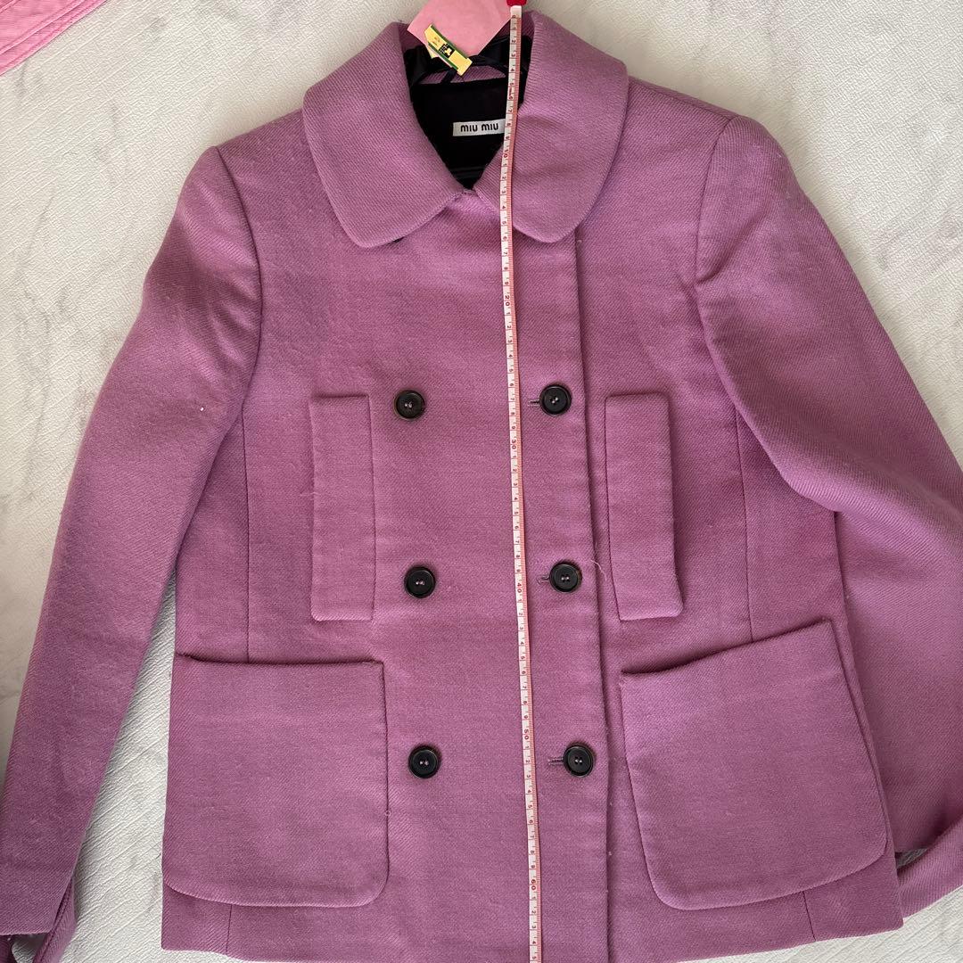 miu miu ピンクピーコート