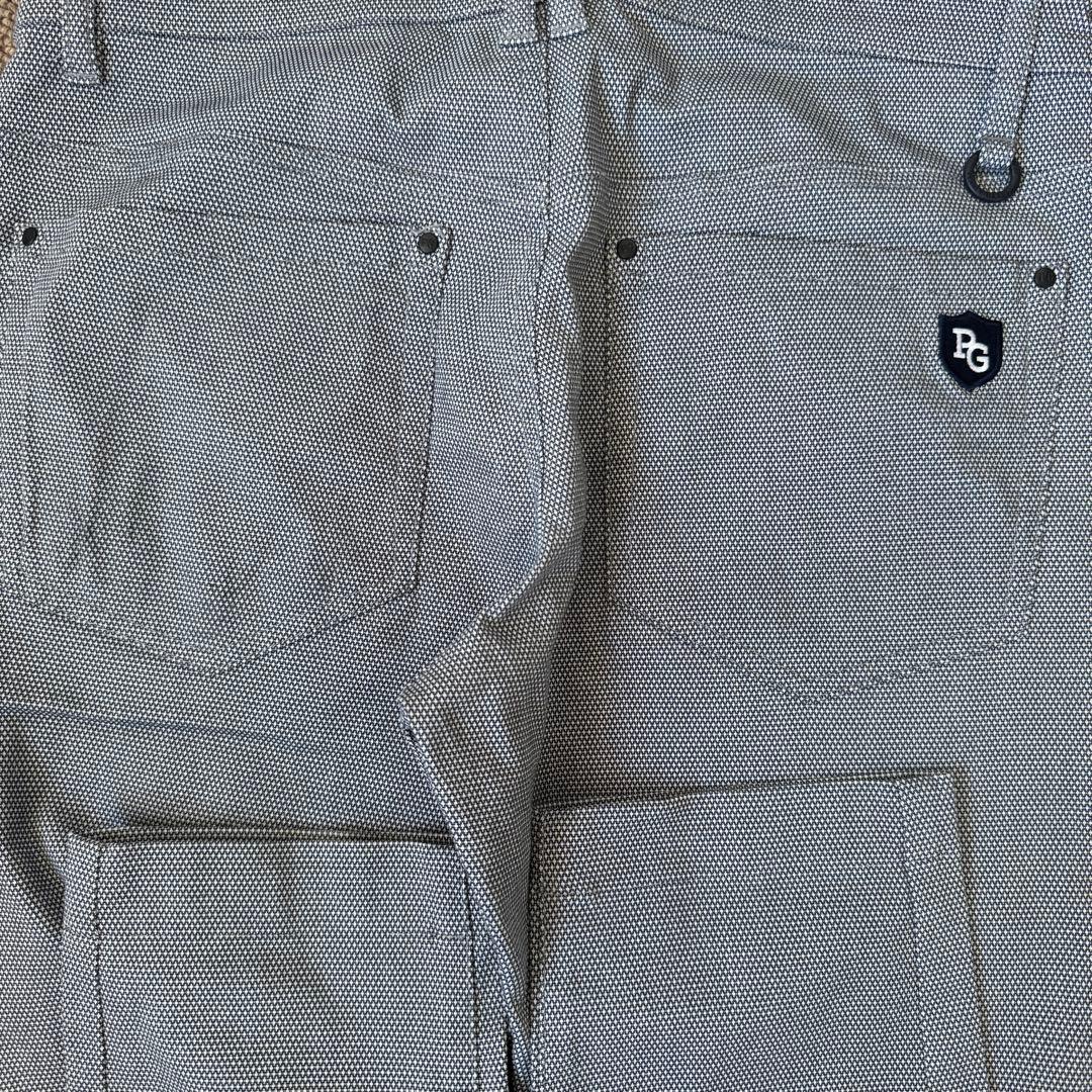 美品　パーリーゲイツ　パンツ　グレー　M〜L相当　コットン素材　ネイビー　紺　4