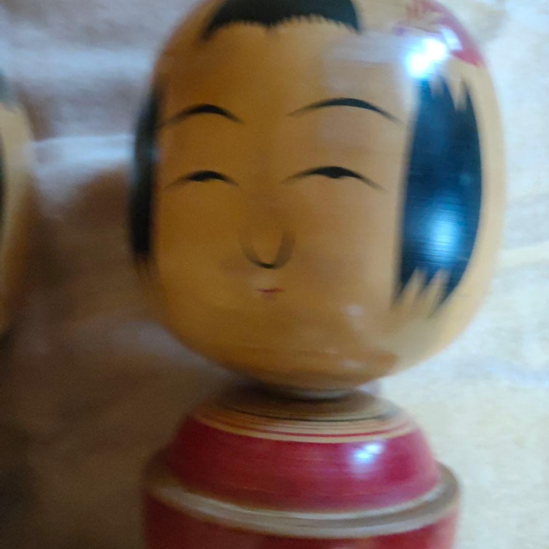 鳴子こけし 2体 夫婦 ペア 菅原和平作