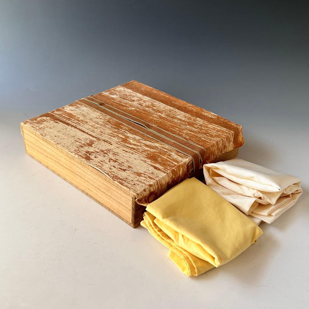 茶道具　玉椿　四方盆　金砂子　菓子器　萩井好斎　共箱　指物師　干菓子　茶会　稽古