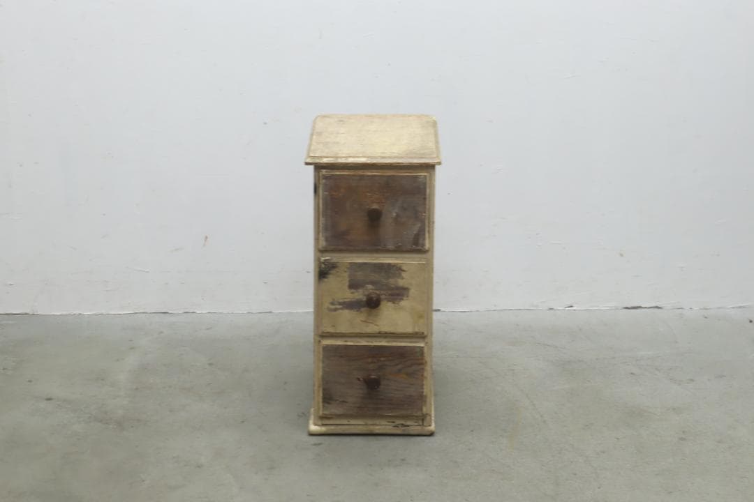 ヴィンテージ パイン材 ペイント ドロワー キャビネット 引き出し 収納 台