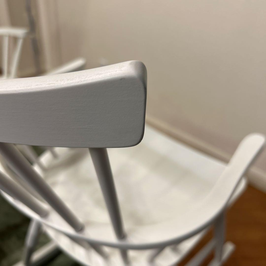 FDBモブラー デンマークデザイン J52G ロッキングチェア ホワイト ⓶