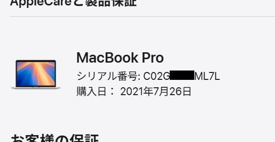 QC-2.0G/16G/512G　MacBook Pro 13インチ　A2251