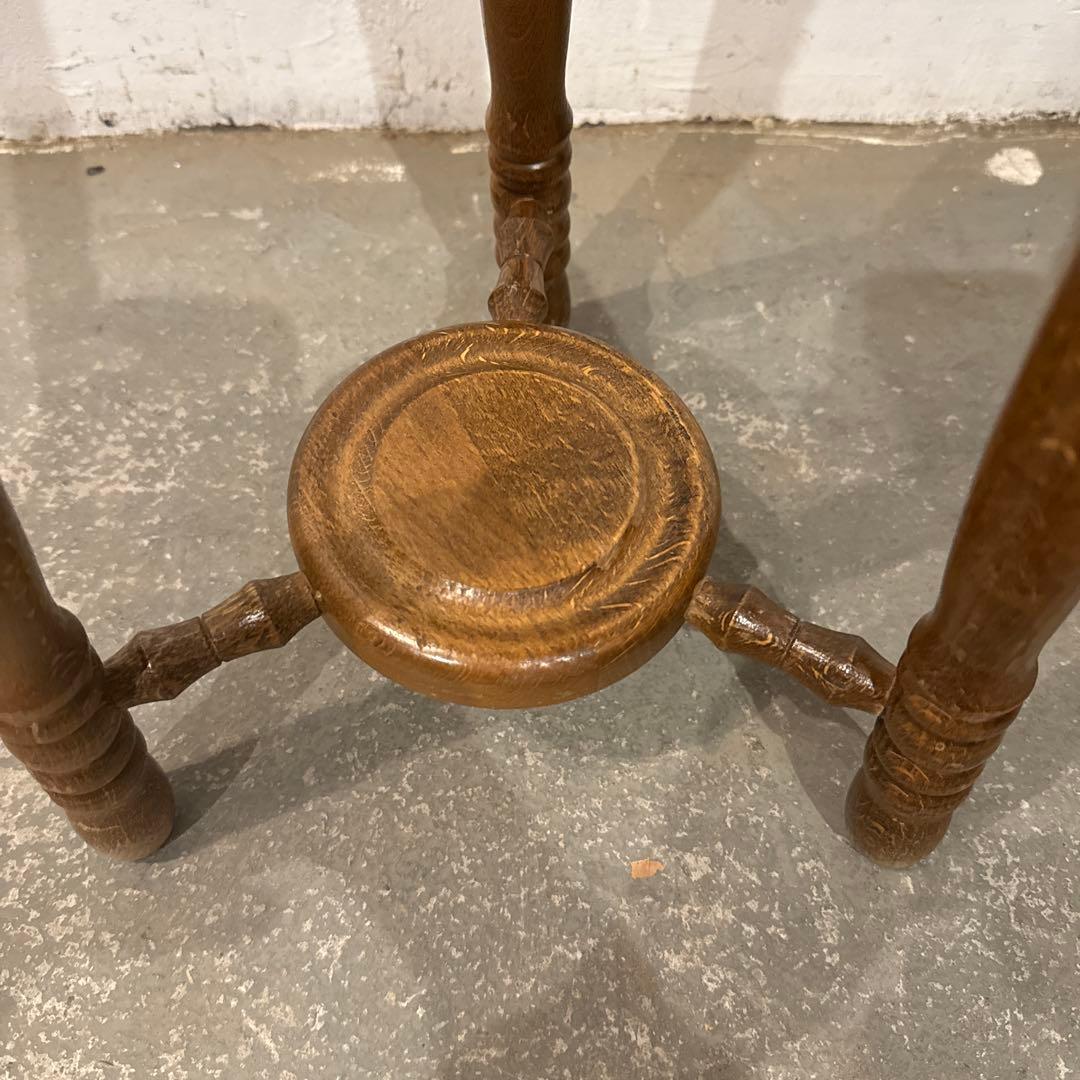 ヴィンテージ　木製サイドテーブル　花台