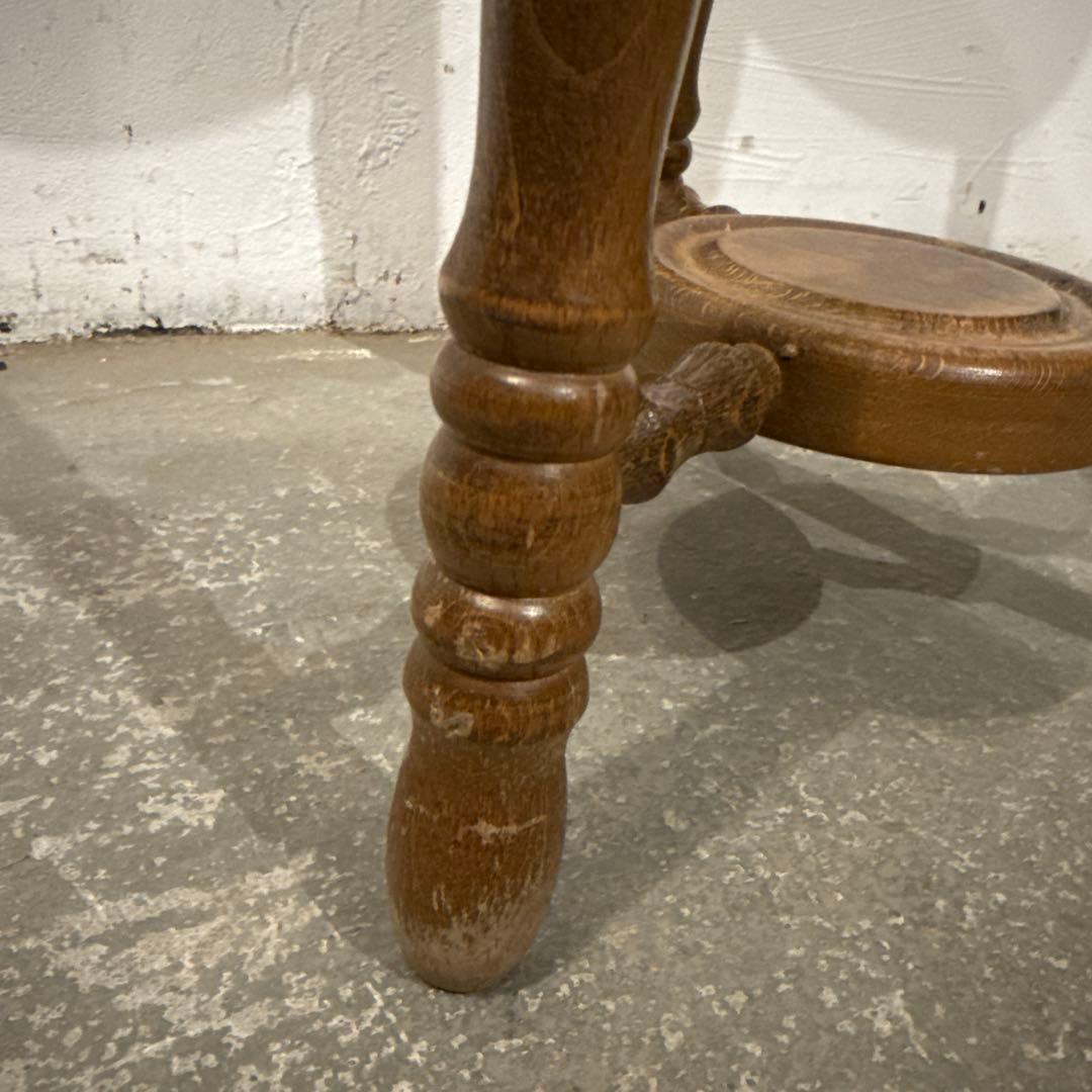 ヴィンテージ　木製サイドテーブル　花台