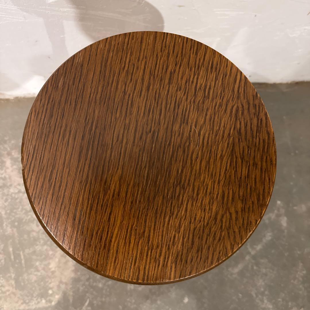 ヴィンテージ　木製サイドテーブル　花台