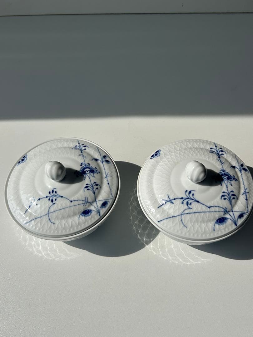 ロイヤルコペンハーゲン ブルーパルメッテ ボウル 174 / フタ 173 ペア