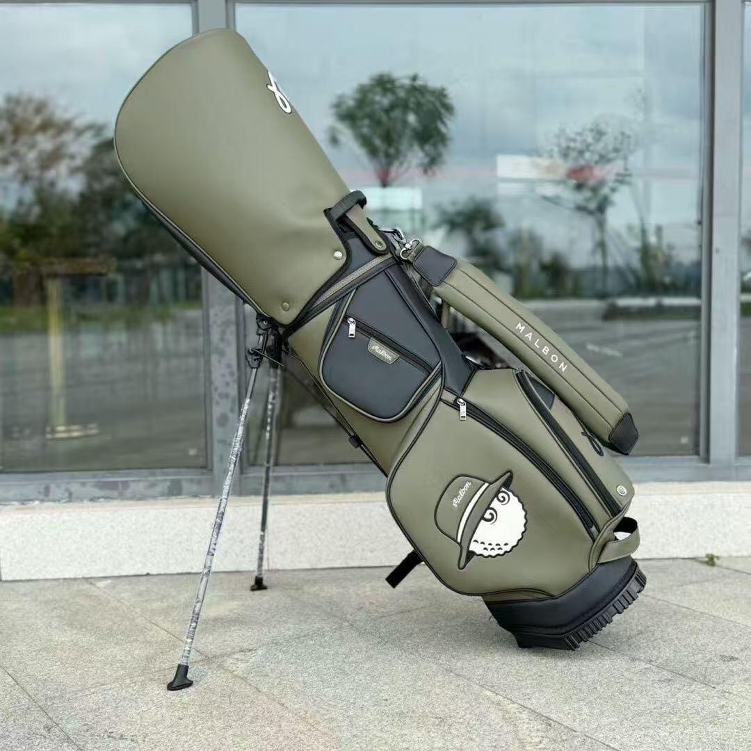 Malbon golf ゴルフバッグ マルボン オリーブグリーンキャディバッグ
