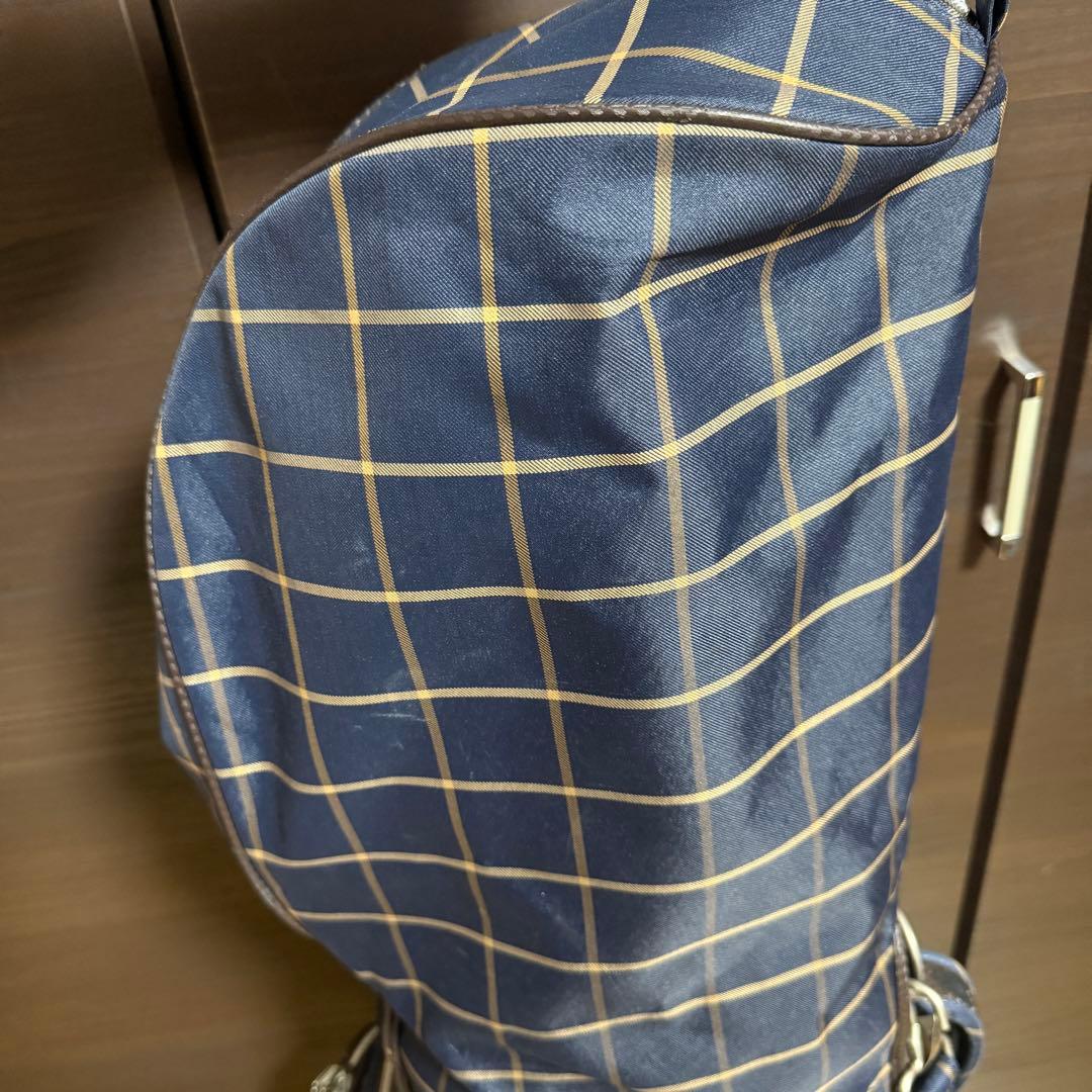 XXIO キャディバッグ ゴルフバッグ ネイビー チェック柄
