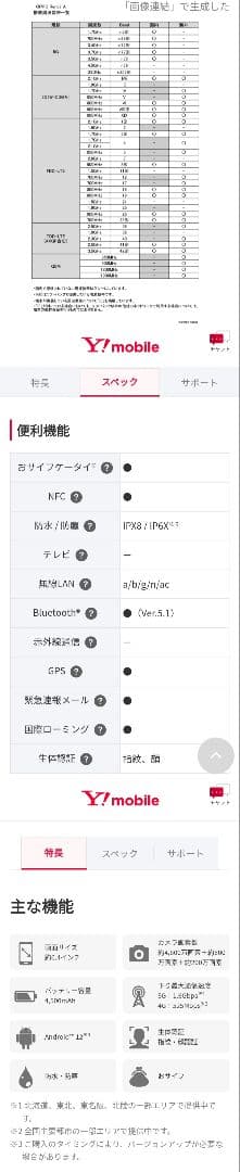 動作確認済 OPPO Reno7 A simフリー Yモバイル版 中古品