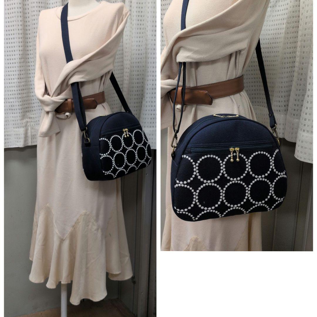 ミナペルホネン　ハンドメイド　バッグ　ショルダー　タンバリン