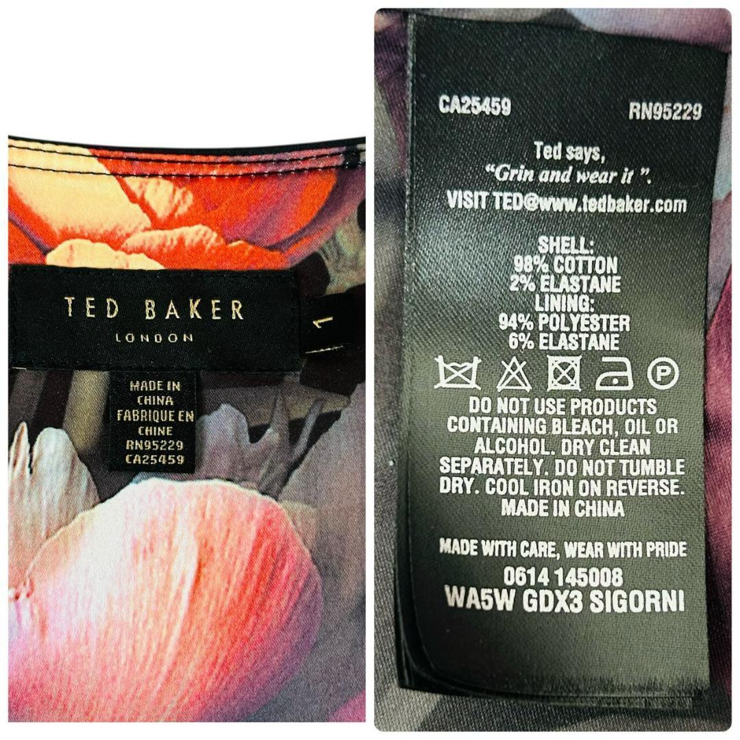 美品 テッドベイカー ラップワンピース ベルテッド 膝丈 ドレス 1 S〜M