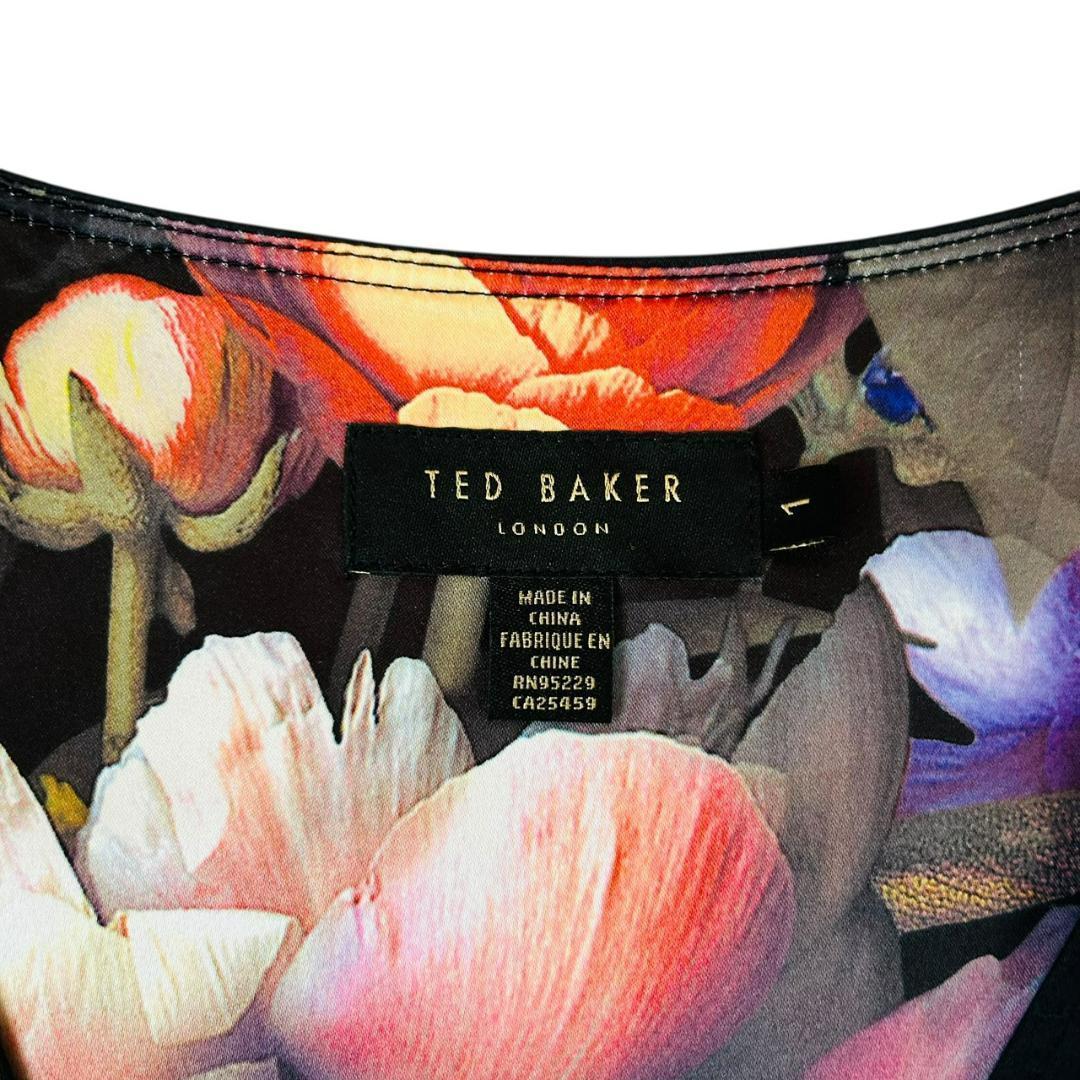 美品 テッドベイカー ラップワンピース ベルテッド 膝丈 ドレス 1 S〜M