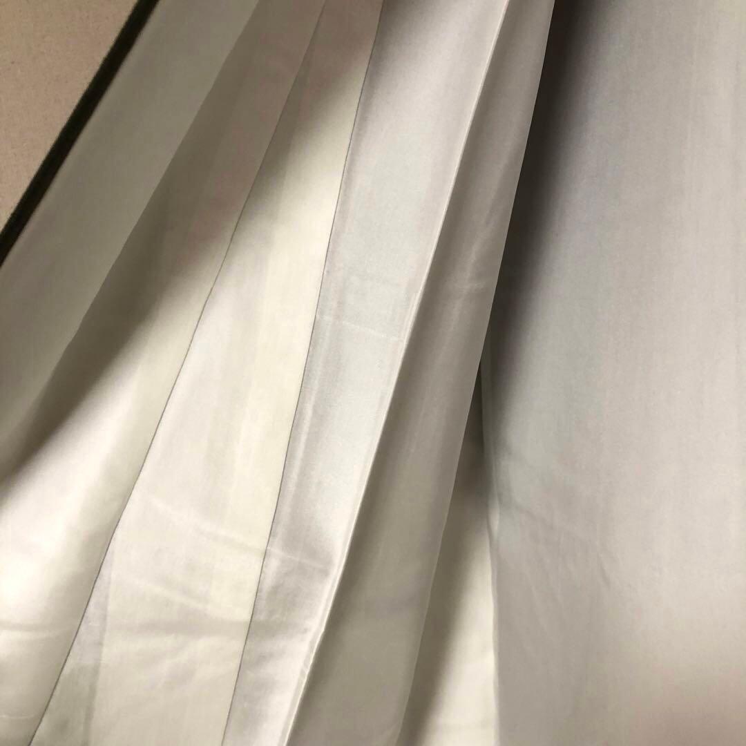 【未使用　トールサイズ】結城紬　縞　お袖長め　袷　裄丈72 身丈173