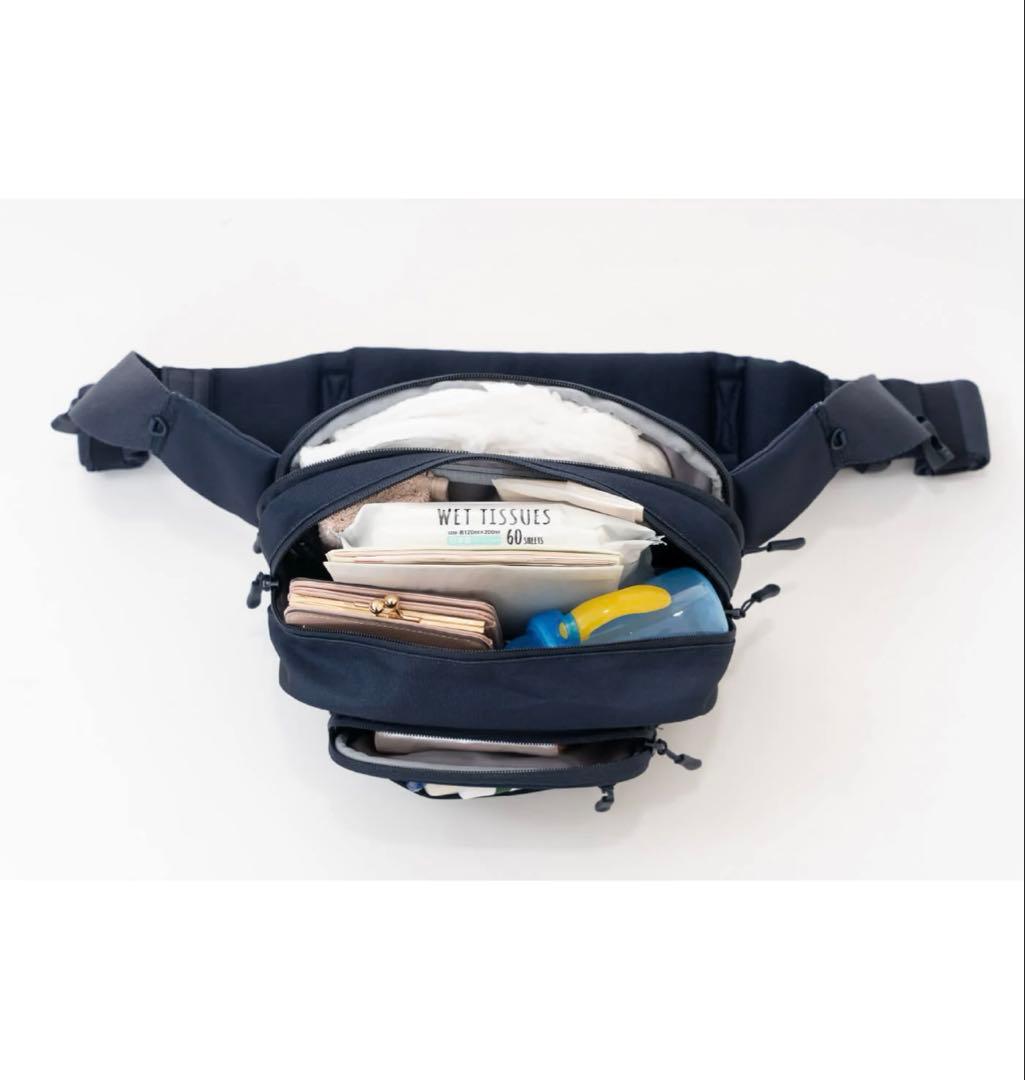 お値引きPOMULU 2WAYヒップシート　ベージュ ナイロン ボディバッグ