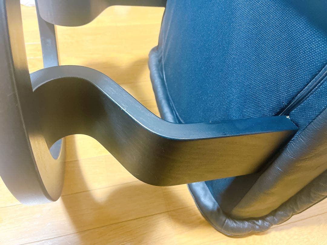 美品 EKORNES オットマン レザー スツール 黒