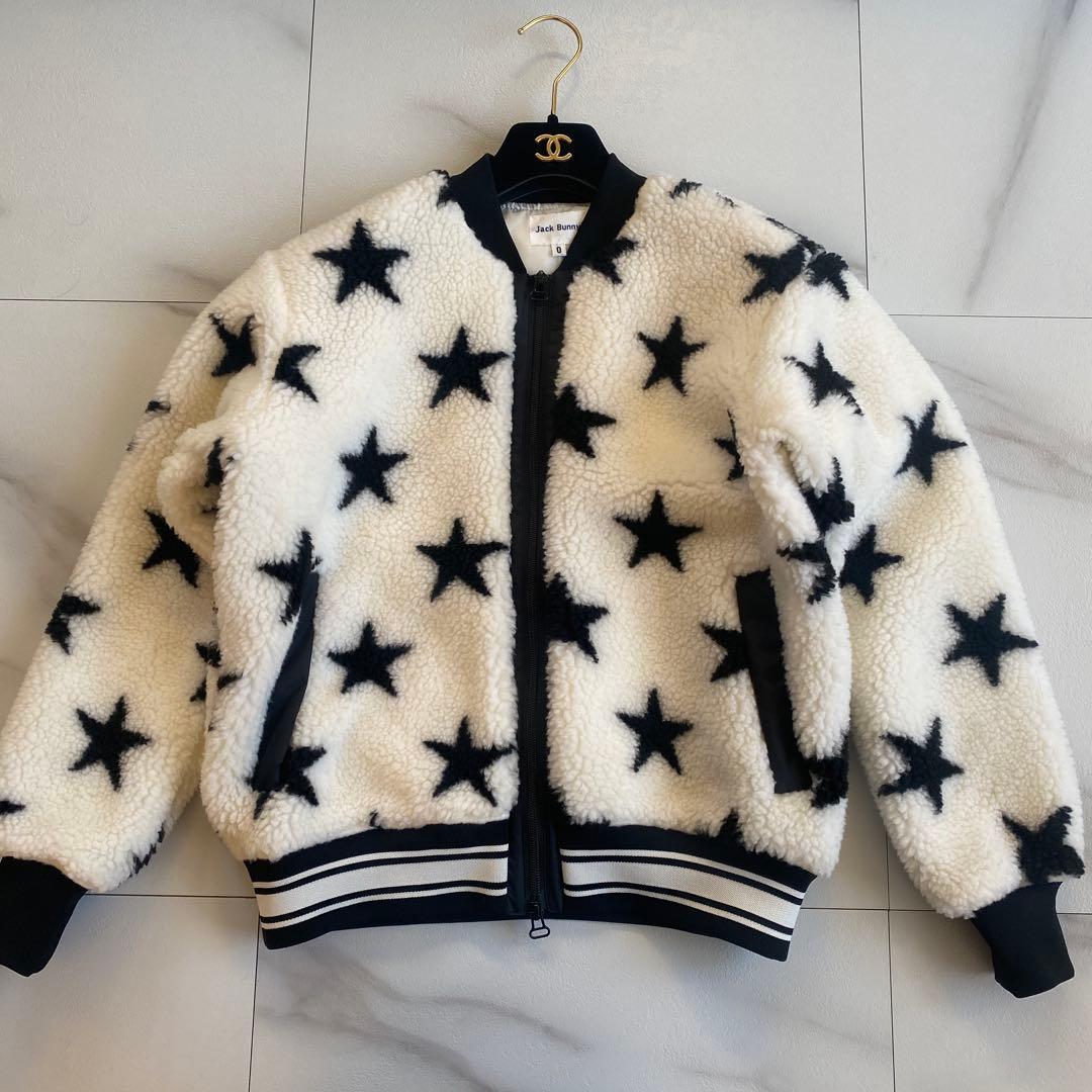 希少 美品 Jack Bunny!! ジャックバニー 星柄 ボア ジャケット