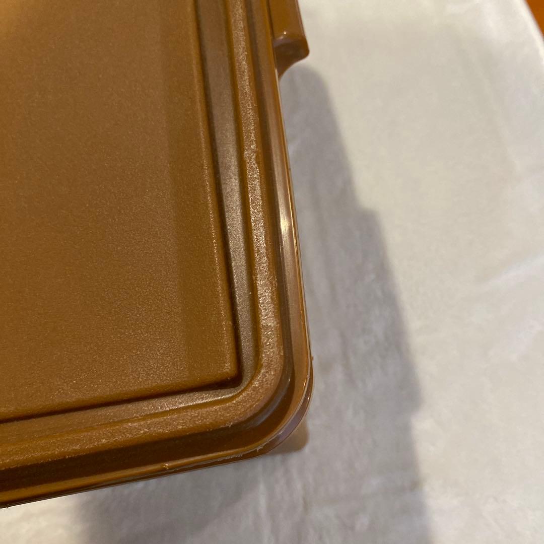 タッパーウェア　スーパーケース ブラウン収納ボックス 蓋付き 2個セット