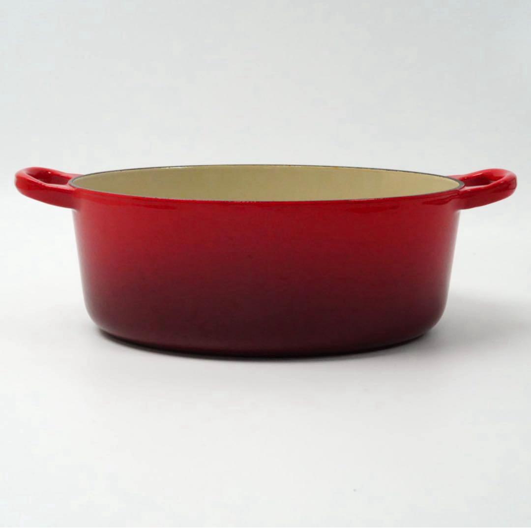 【美品】LE CREUSET　ココット オーバル チェリーレッド　25cm