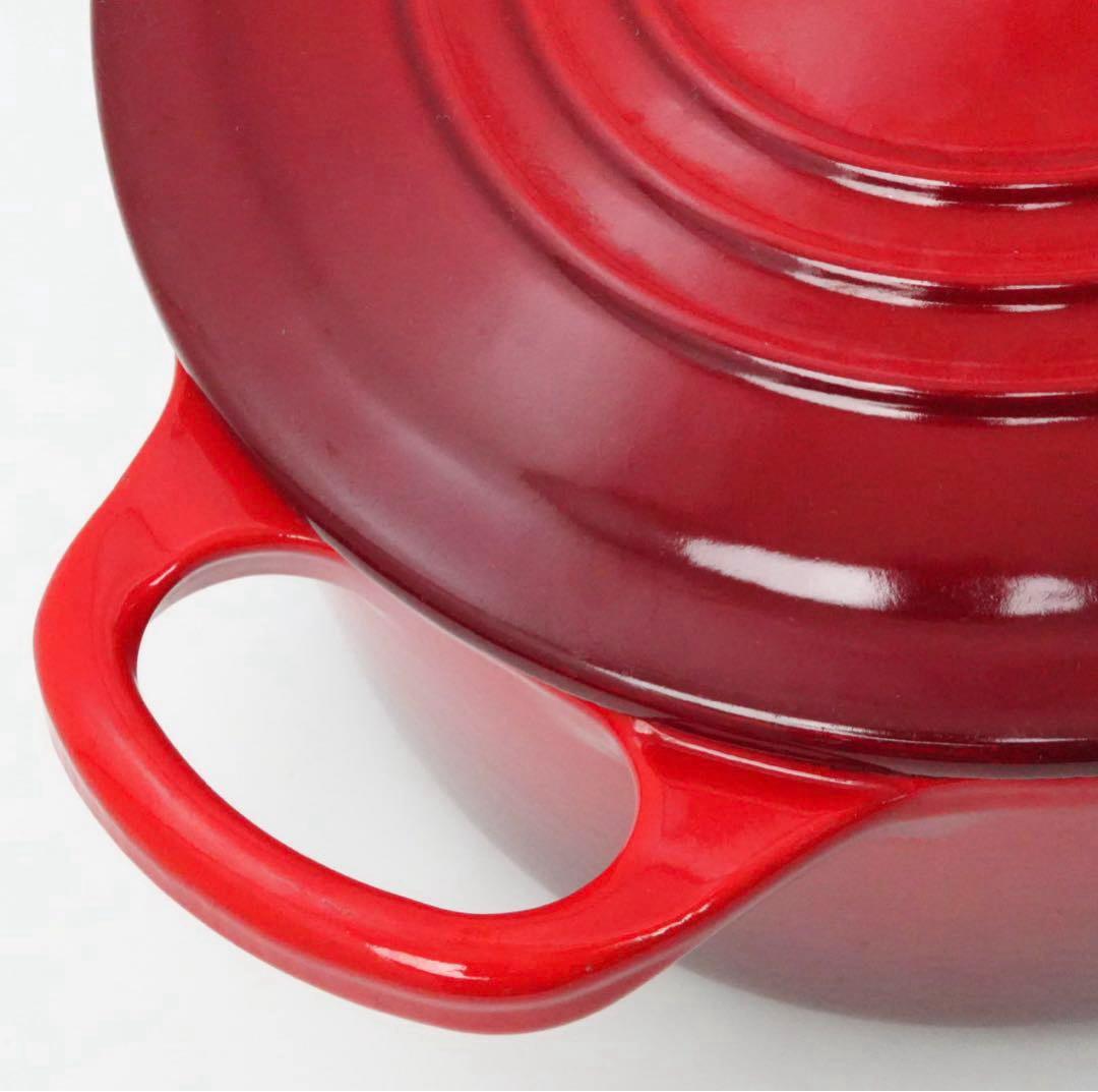 【美品】LE CREUSET　ココット オーバル チェリーレッド　25cm