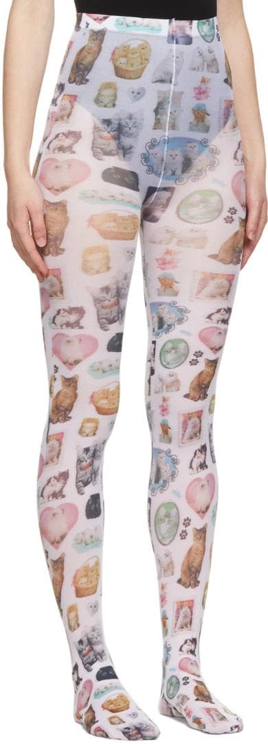 ASHLEY WILLIAMS 猫柄タイツ 未使用