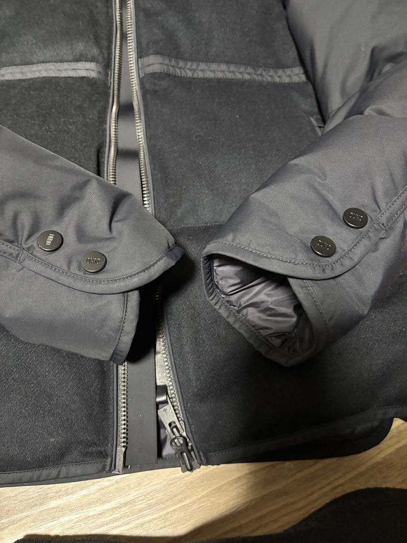 定価99000円　DUNO PALM ウールナイロン フーデッドダウンジャケット