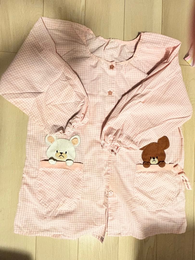 ルルロロ くまのがっこう 保育 エプロン ８枚セット