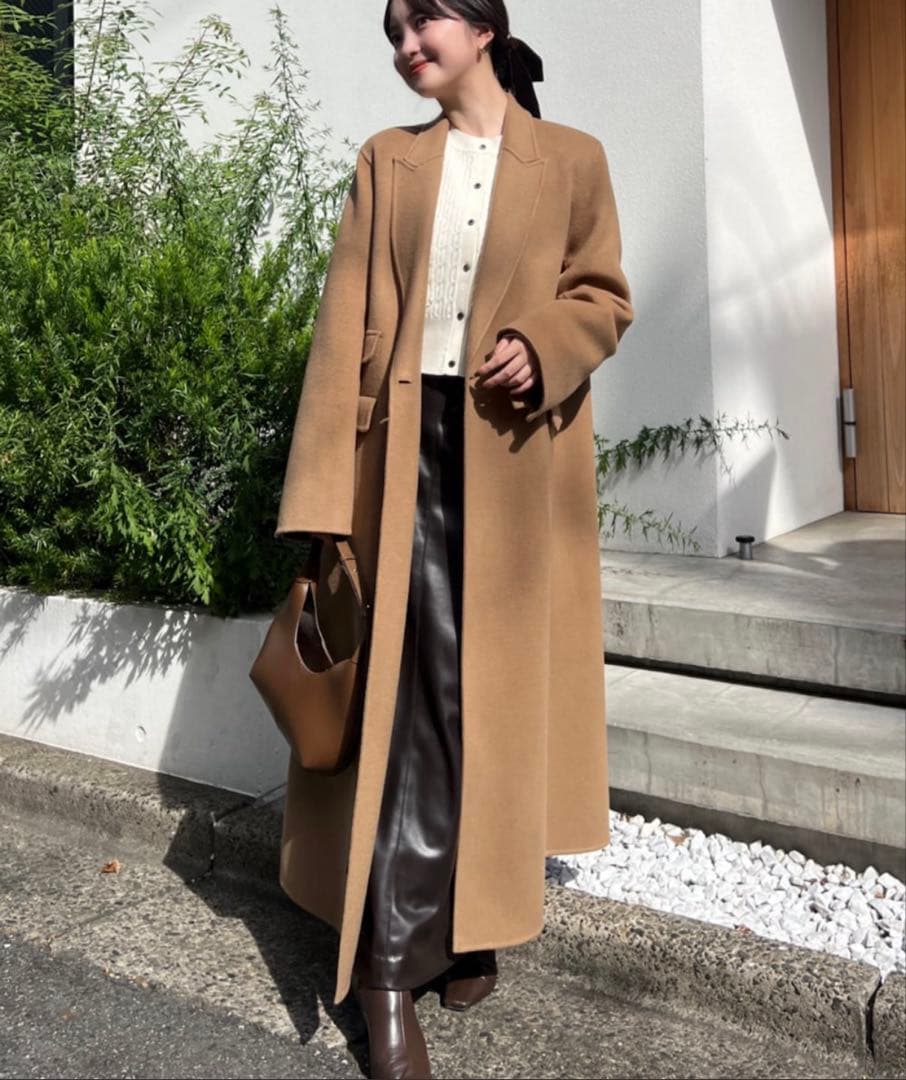 完売品 *anuans アニュアンス ワンハンドルラウンドバッグ CAMEL