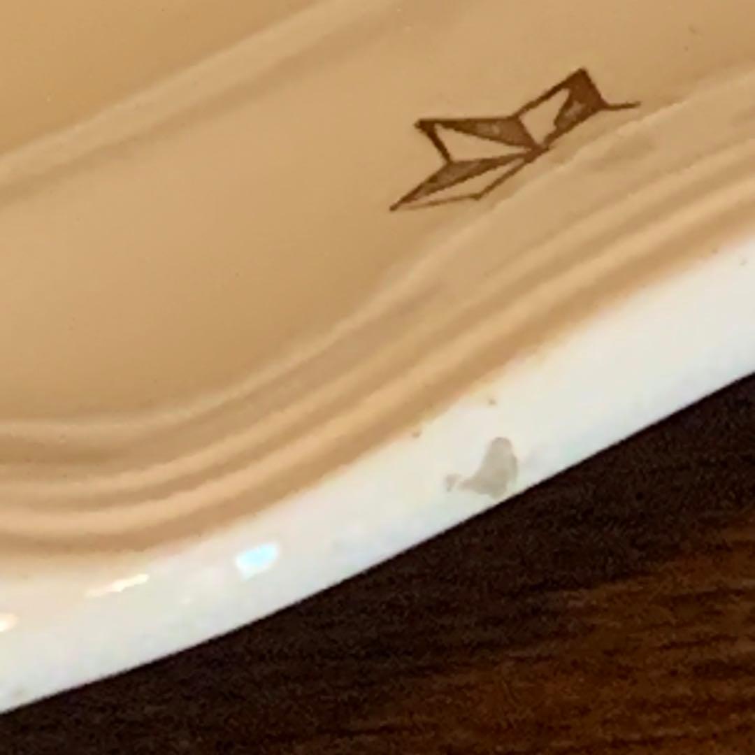 フランス　アンティーク　サルグミンヌ　オーバル　花リム　星　ラヴィエ