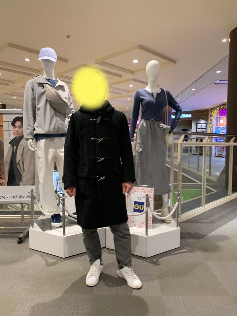 超極上品　インバーティア ロングダッフルコート メンズ チャコール 36=S