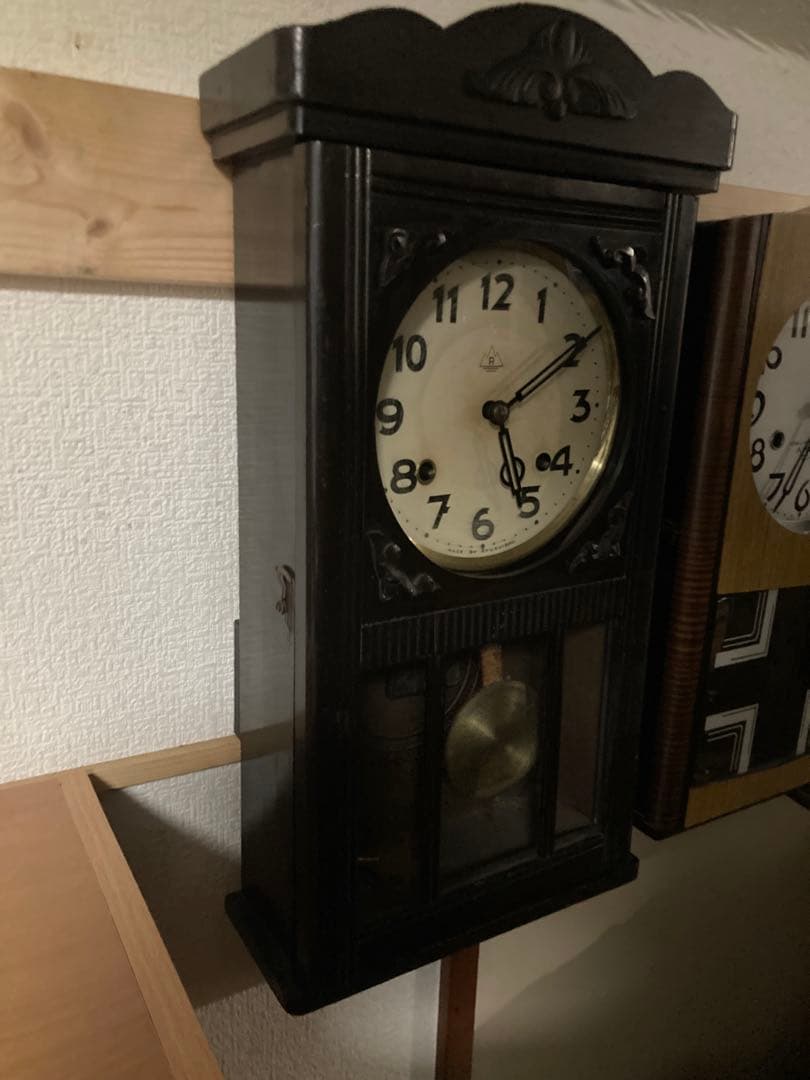 希少 龍水社アンティーク柱時計 8日巻ボンボン時計 稼働中